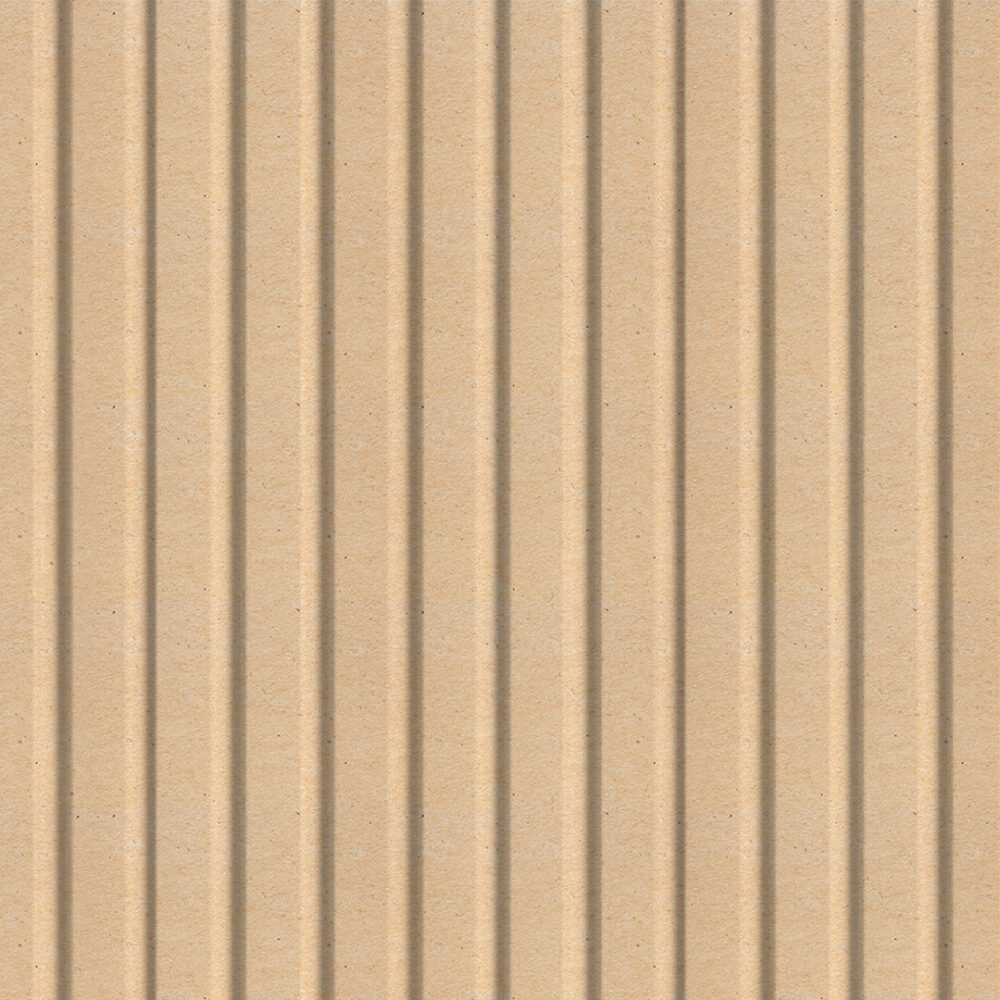 Texture carton ondulé brun clair rainures.